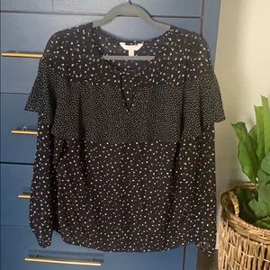 Lauren Conrad black detail blouse